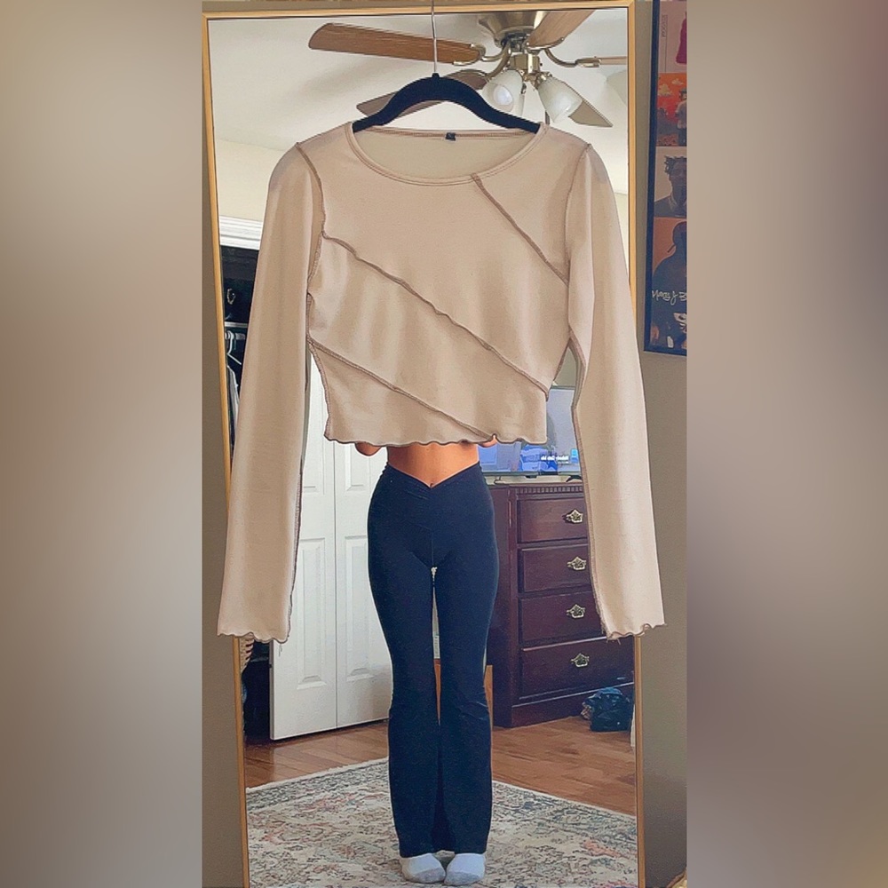 ASOS raw hem long sleeve shirt